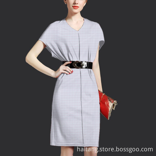Check Microfiber fabric Uniform Fabric Sedate Shirt Textile